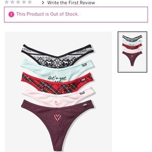 Victoria’s Secret Cotton Rib Thong Holiday Bundle
